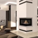 Камінна топка UNIFLAM 850 PRESTIGE LBS ліве вигнуте скло