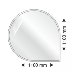 Стеклянное основание капелька 1100x1100mm