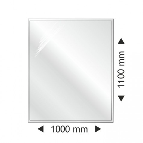 Прямокутна скляна основа з фаскою 1000x1100mm
