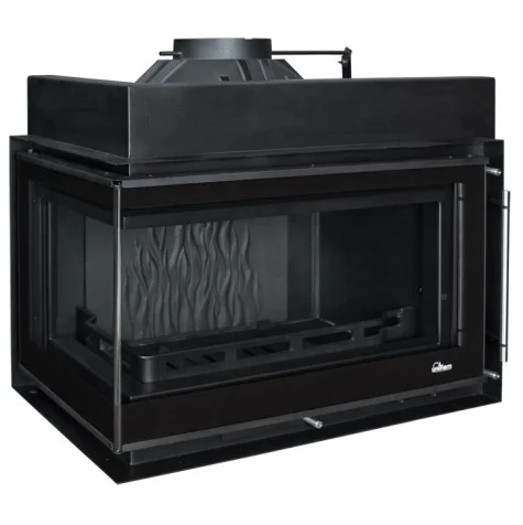 Камінна топка UNIFLAM 850 PRESTIGE LBS ліве вигнуте скло