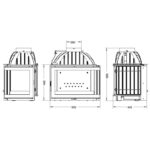Камінна топка UNIFLAM 700 PLUS ECO праве скло з шибером