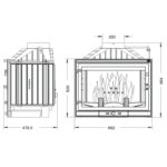 Камінна топка UNIFLAM 700 STANDARD ECO з шибером