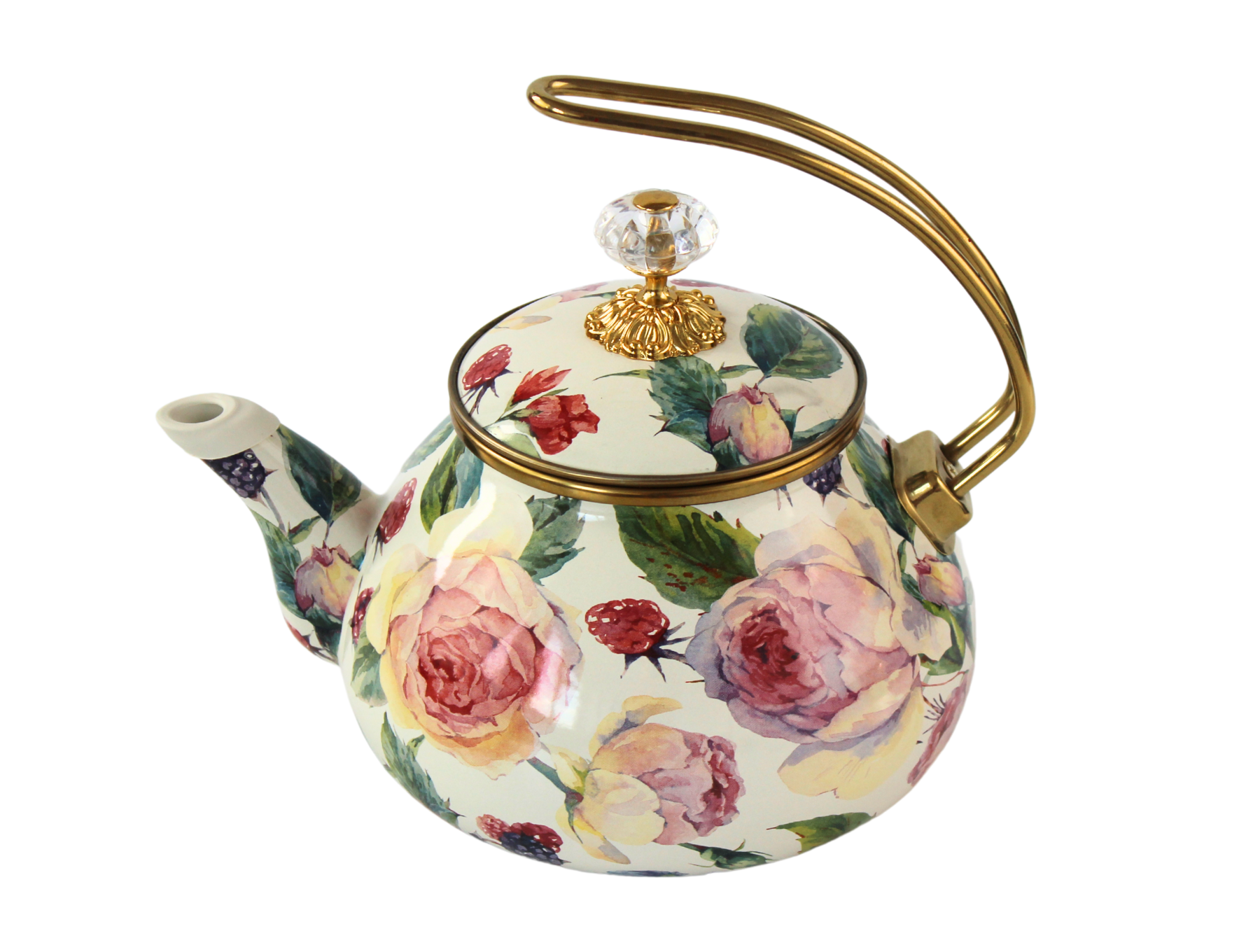 Чайник емальований "PEONY" Elmani з кришкою, 2,2 л