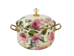 Каструля емальована “PEONY” Elmani з кришкою, 3,8 л, 20 см