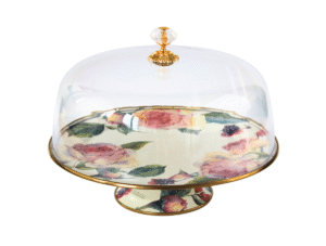 Тортівниця емальована “PEONY” Elmani з кришкою на ніжці, 30 см