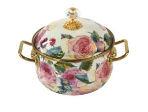 Каструля емальована “PEONY” Elmani з кришкою, 2,1 л, 16 см