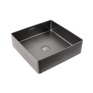 Умивальник Platinum Handmade PVD чорний 400×400 мм