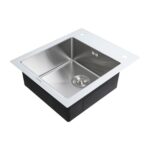 Кухонная мойка Handmade WHITE GLASS 600х510х200
