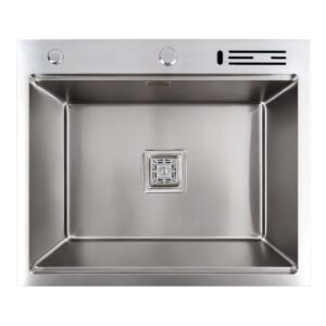 Кухонна мийка 60*50 нержавійка Platinum Handmade з підставкою для ножів