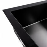 Кухонная мойка стеклянная CM 78*50 PVD Platinum Handmade черная