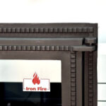 Комплект чавунні дверцята з вогнетривким склом Iron Fire Brown 440x640 мм + піддувальні 315х180 мм
