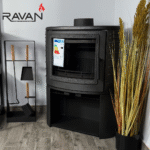 Чавунна піч-камін на дровах Deluxe 14 кВт Ravan