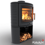 Чавунна піч-камін на дровах Deluxe 14 кВт Ravan