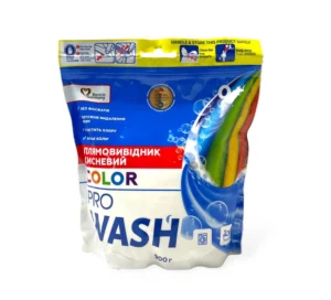 Плямовивідник для кольорових речей Кисневий 900г PRO WASH