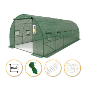 Садова теплиця парник LEOBRO Garden 18м2 Green (LB-G105-GRN)