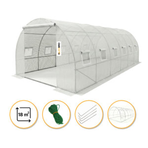 Садова теплиця парник LEOBRO Garden 18м2 White (LB-G105-WHT)