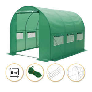 Садова теплиця парник LEOBRO Garden 6м2 Green (LB-G101-GRN)