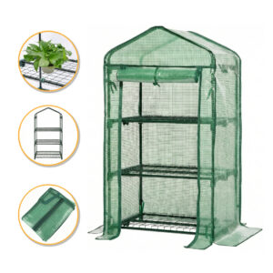Стелаж-теплиця LEOBRO 125х69х49 см на 3 полиці Green (LB-G116)
