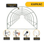 Посилена садова теплиця парник LEOBRO Garden 36м2 Green Mosquito Door (LB-G129-GRN)