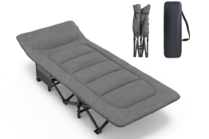 Туристична похідна розкладачка з вбудованим матрацом LEOBRO Grey (LB-CC-K1-GRY)
