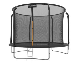 Батут із внутрішньою захисною сіткою 252 см LEOBRO Premium 8FT BLACK