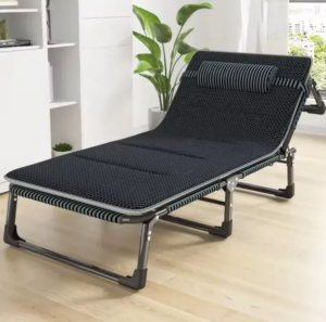 Розкладне ліжко (розкладачка) з Mesh-матрацом і подушкою LEOBRO Striped (LB-FB-A2-STR)
