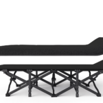 Туристична похідна розкладачка з Mesh-матрацом LEOBRO Black (LB-CC-L1-BLK)