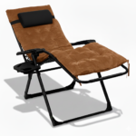 Кресло шезлонг LEOBRO Zero Gravity Premium Plus Brown Velvet (LB-ZGC-K3-BRN)