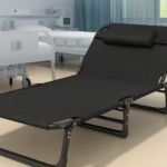 Раскладная кровать (раскладушка) с Mesh-матрасом и подушкой LEOBRO Black (LB-FB-A2-BLK)