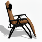 Кресло шезлонг LEOBRO Zero Gravity Premium Plus Brown Velvet (LB-ZGC-K3-BRN)