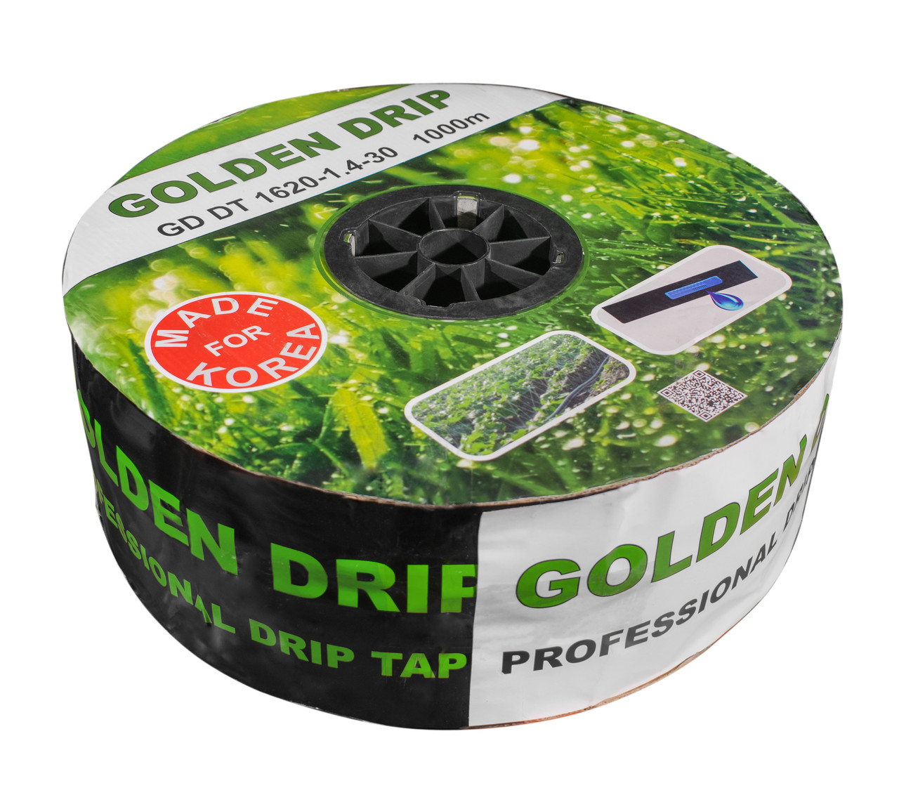 Лента Капельная 8 mil шаг 30 см бухта 1000 метров эмитерная GOLDEN DRIP