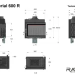 Каминная топка Ravan IMPERIAL 600 R 8 кВт