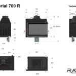 Каминная топка Ravan IMPERIAL 700R 16кВт